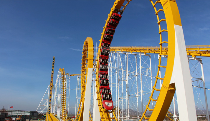 Thrill roller coaster ride